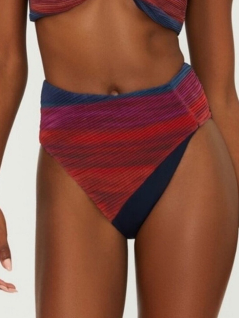 Beach Riot Swim Bottoms Purple, Pink, Red And Navy Medium $108